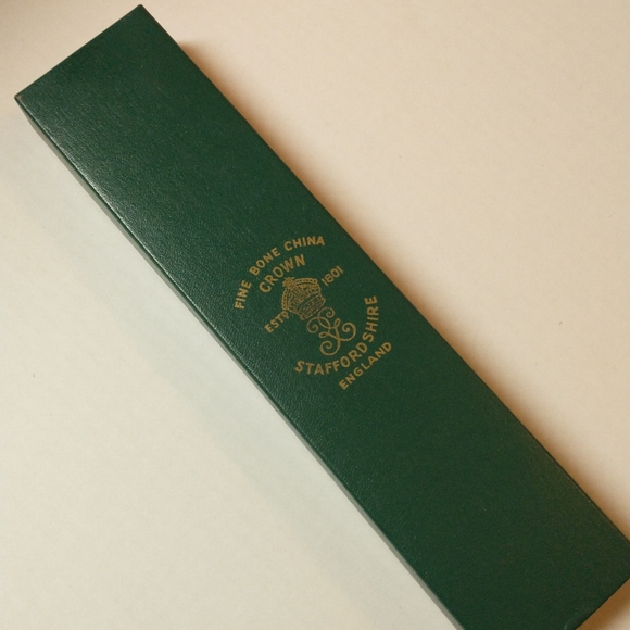 Vintage Floral Jewelry Small pagoda Tray Dish in original box - Picture 8 of 8